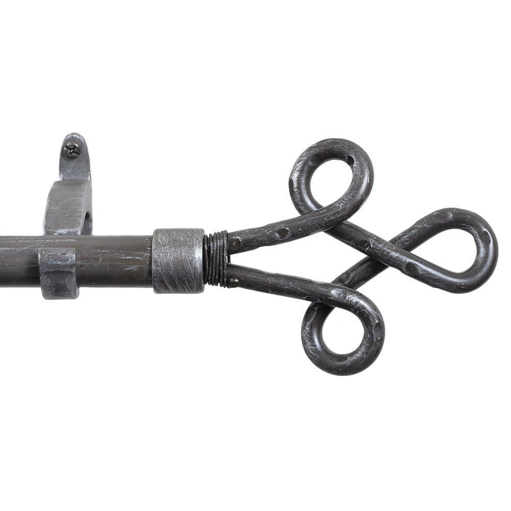 Drapery Hardware 44"x108" 3/4" pipe Hamm Knot Pewter