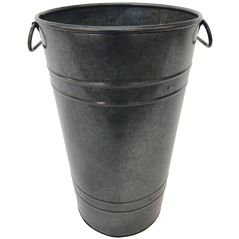 French Vase 6"x9.5"H Galvanized Platinum