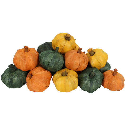 Dried Exotics Pumpkins   - Brown/Green/Orange