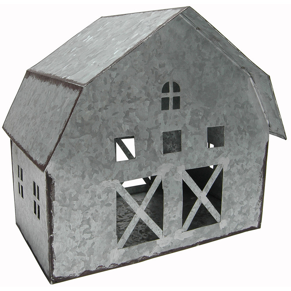 Barn 9.5"H x 10"W Galvanized