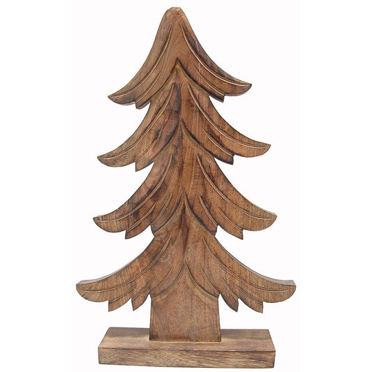 Christmas Tree Wood 12.5"H x 8"W   - Natural
