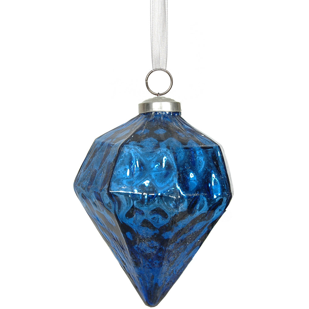 Ornament 5" Mercury Sapphire 8 pieces