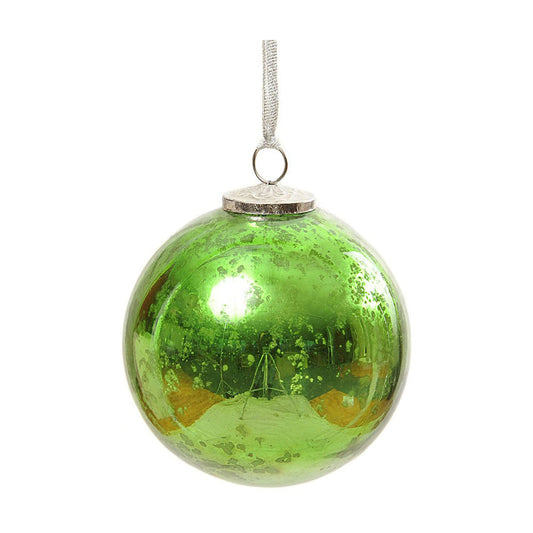 Ornament 5" Mercury Emerald Glass