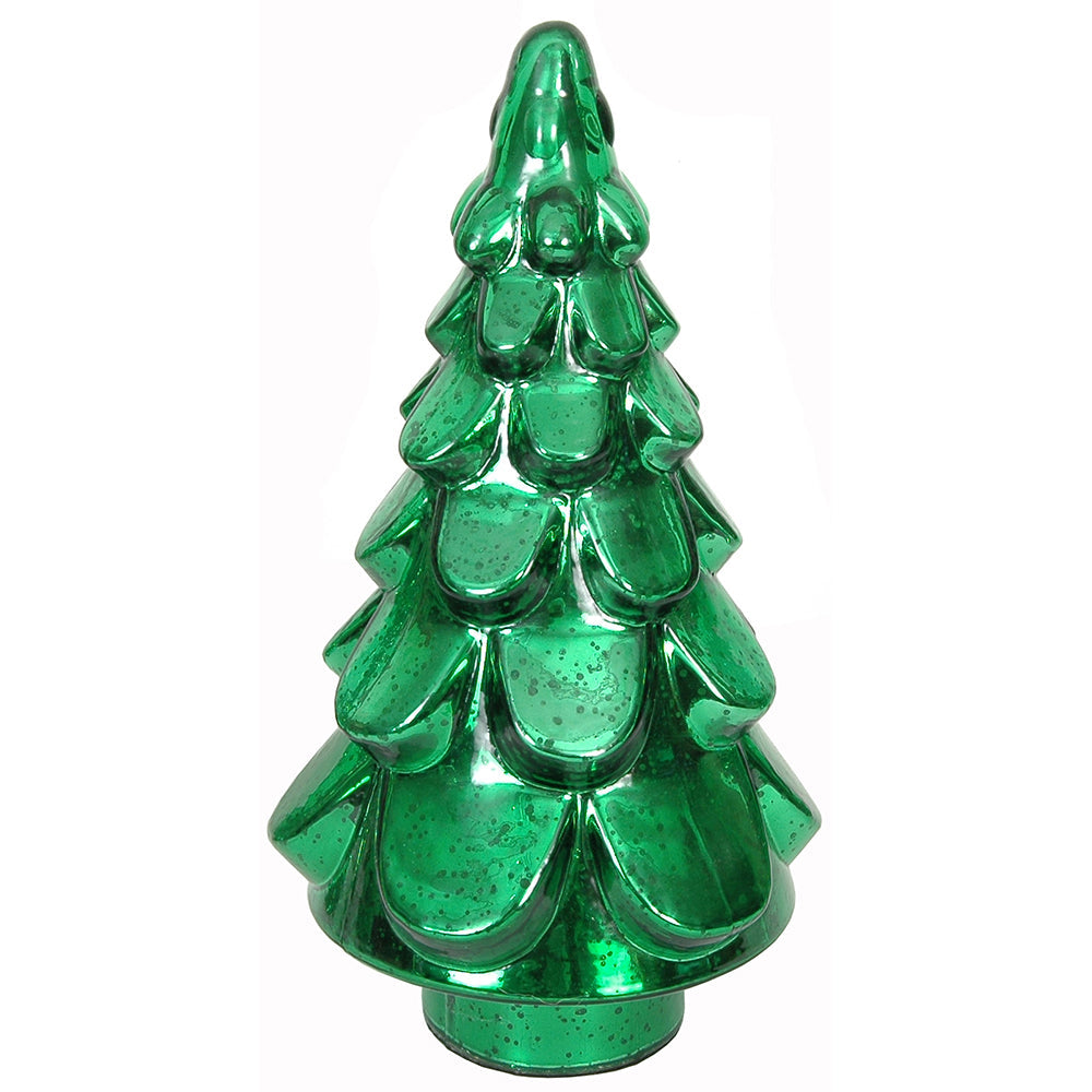 Christmas Tree Dimple 6" x 12" H - Mercury Silver