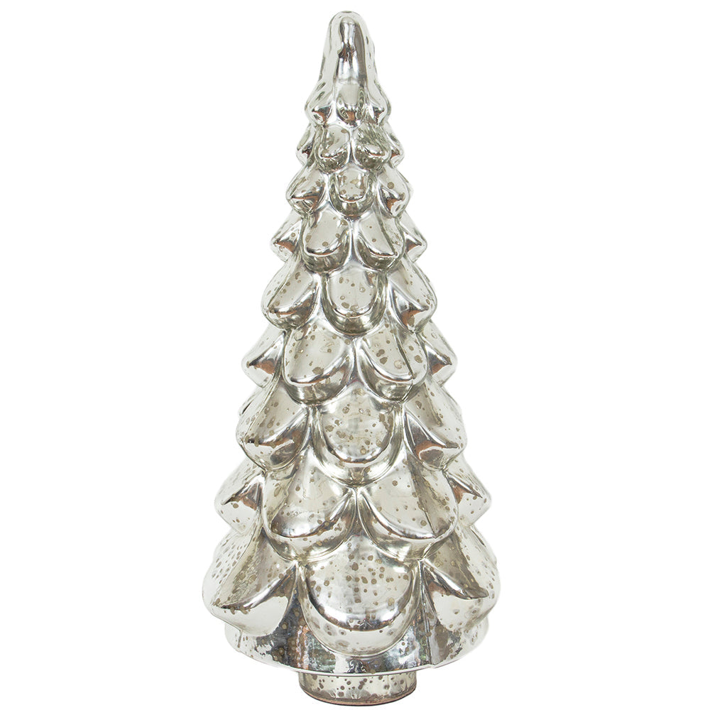 Christmas Tree Dimple 8" x 20" H - Mercury Silver