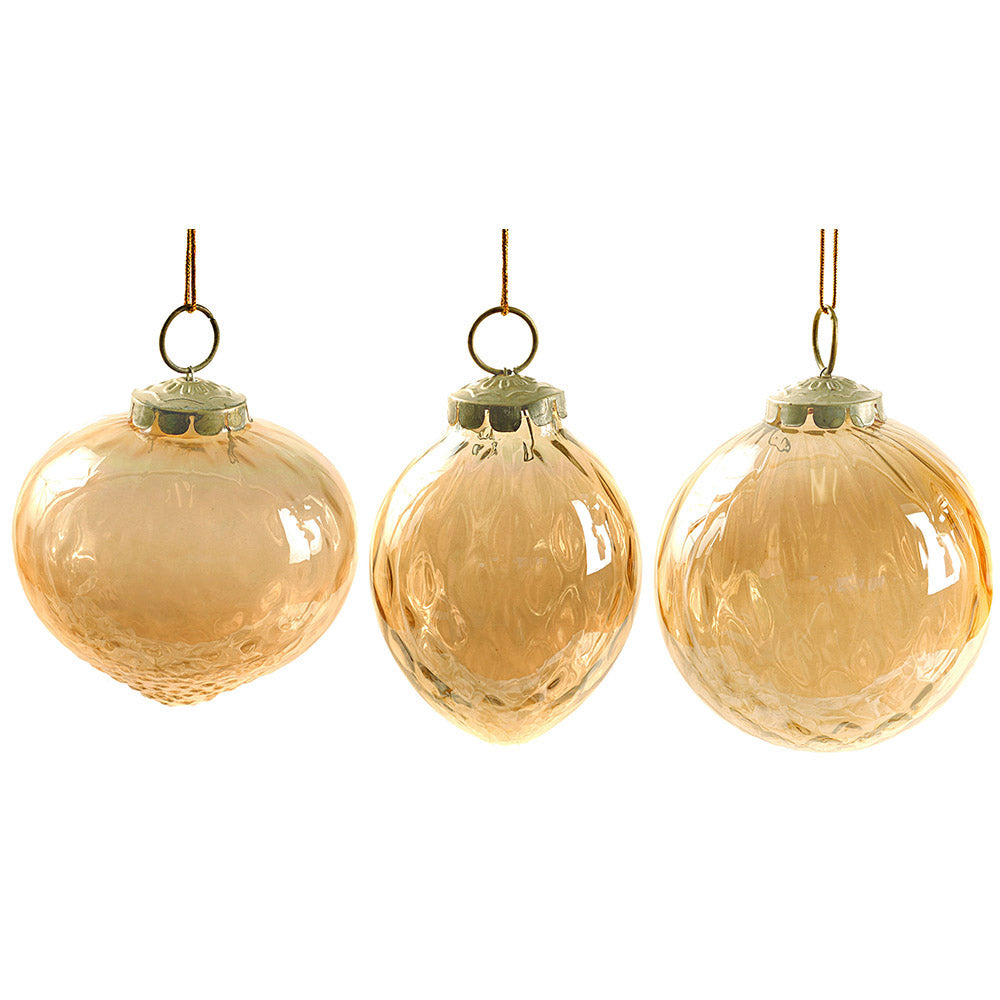 Ornament 3.5" Optic Luster Champagne Glass