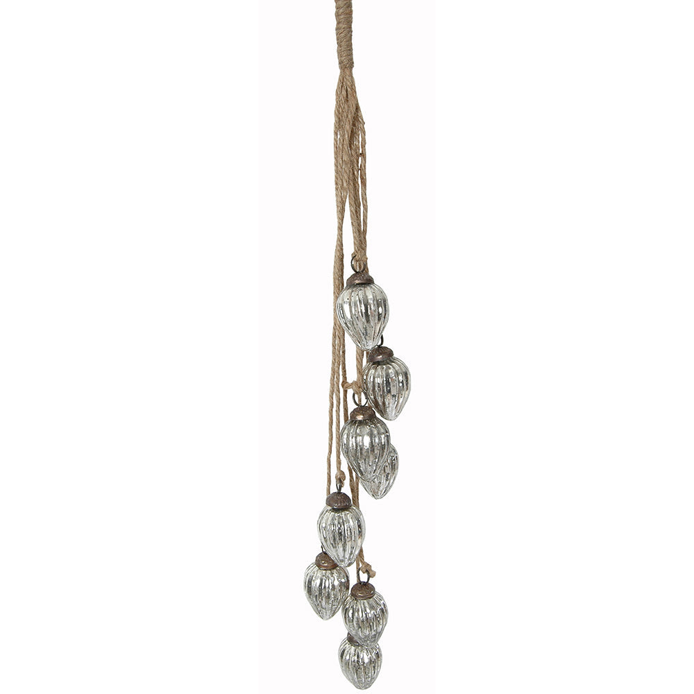 Bunch 8 pieces Mini Ornament Silver