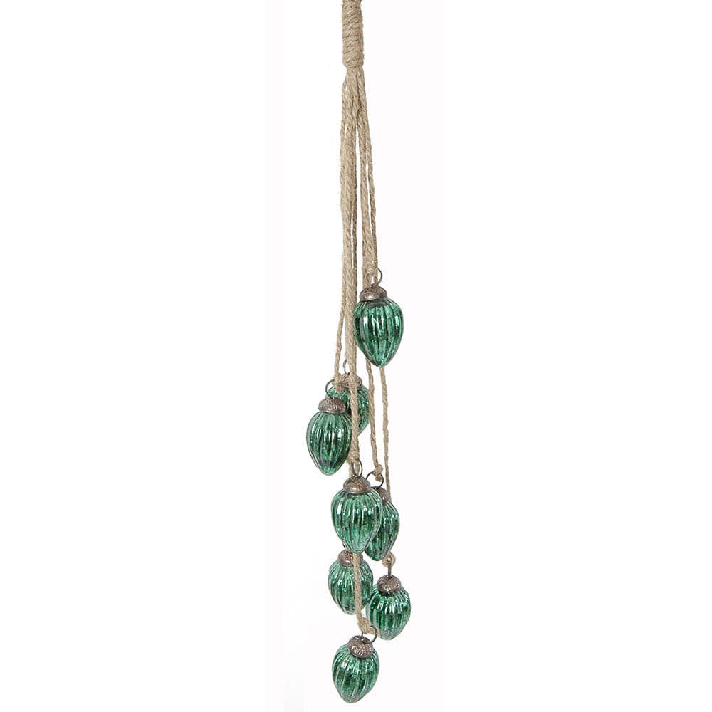 Bunch 8 pieces Mini Ornament Forest green