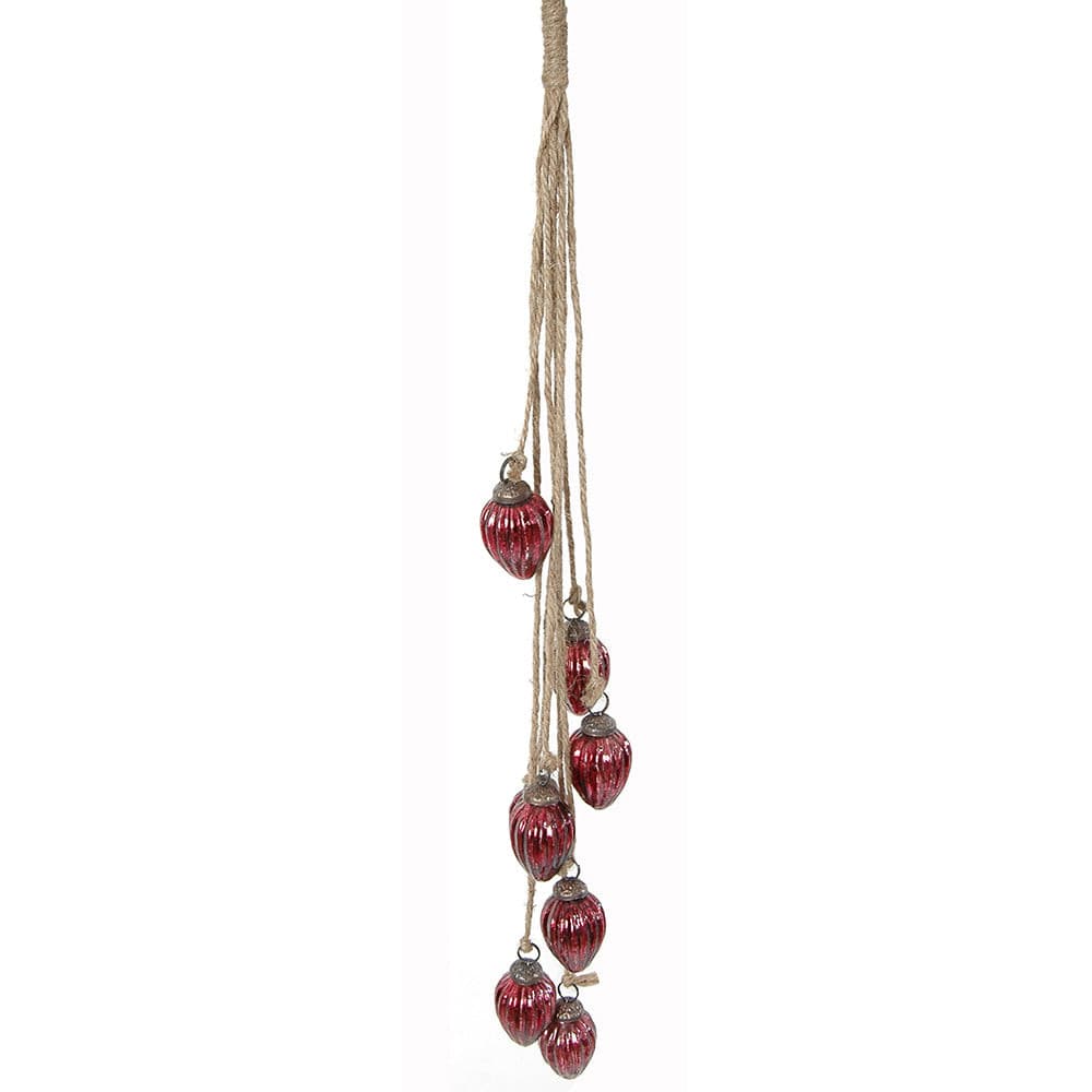 Bunch 8 pieces Mini Ornament Cranberry