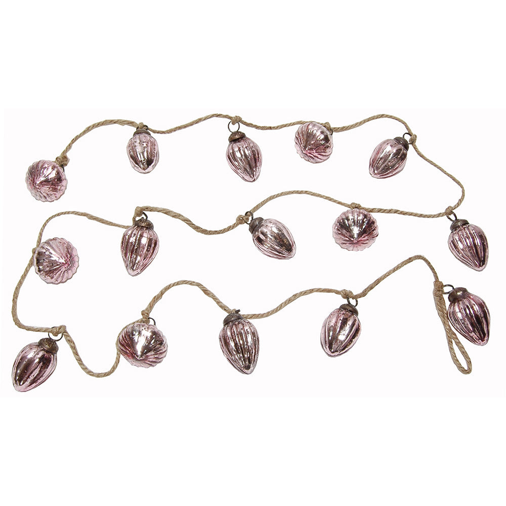 Garland 15 Mini Glass Ornaments Blush