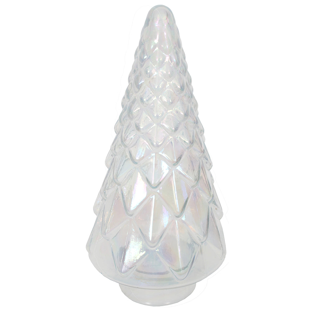 Christmas Tree Faceted 5" x 12" H - Mercury Silver
