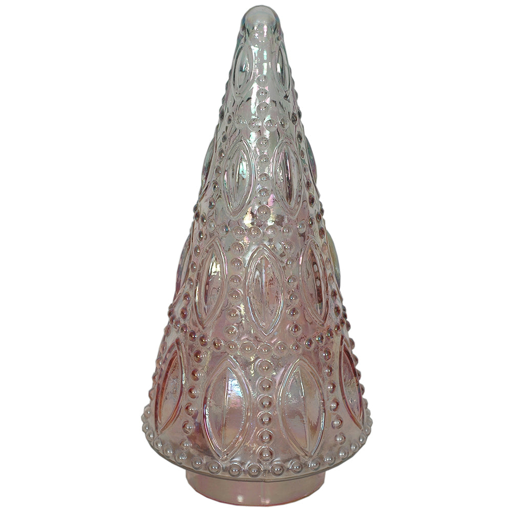 Christmas Tree Beaded 5" x 12" H - Mercury Silver