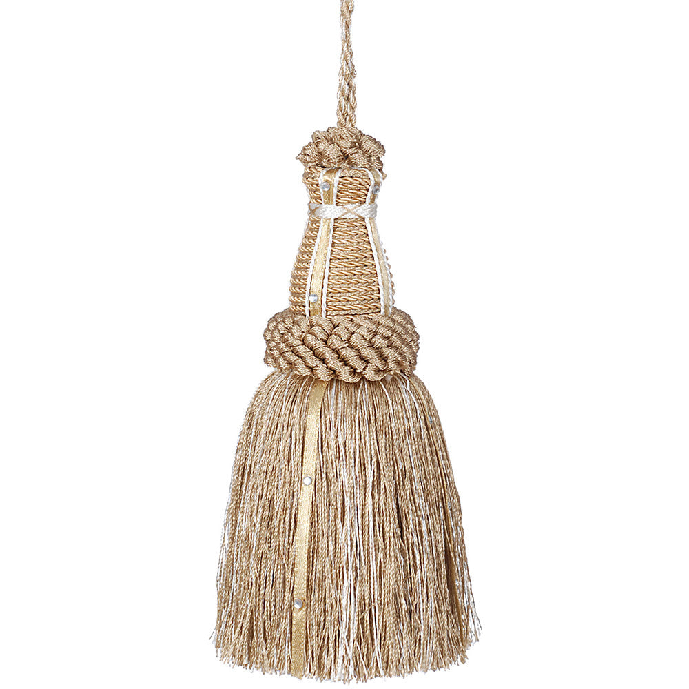 Tassel 6" Crystal Beige Mix