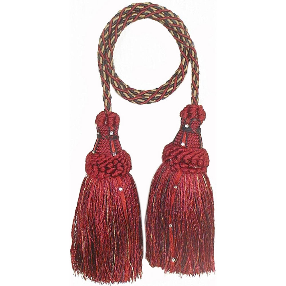 Chair Tie 24" Crystal Burgundy Mix