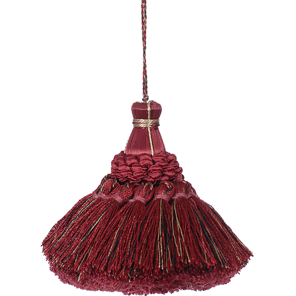 Tassel 3" Dhamak Burgundy Mix