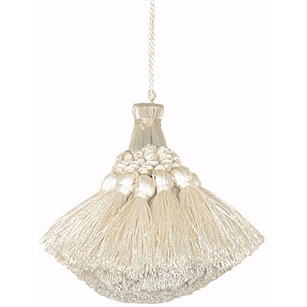 Tassel 3" Dhamak Ivory Mix