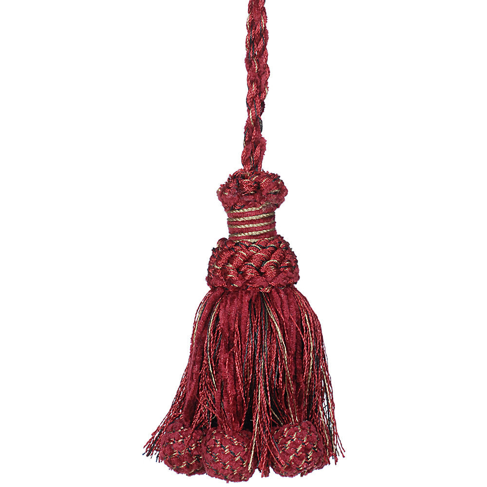 Tassel Ghungroo 4" Burgundy Mix