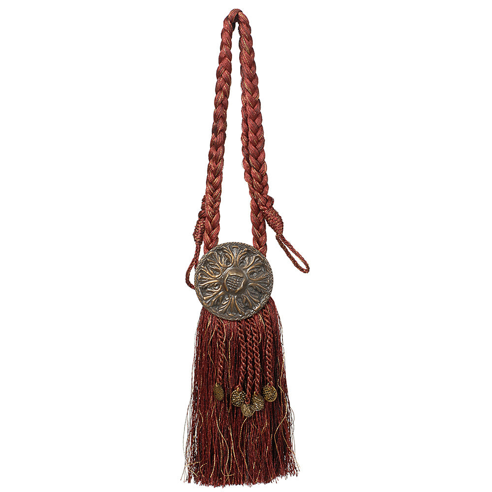 Tieback Medallion Burgundy Mix