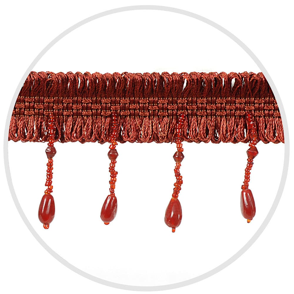 Beaded Glass Trim Sienna 5 yards