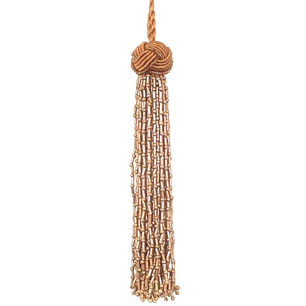 Tassel 6" Beaded Copper