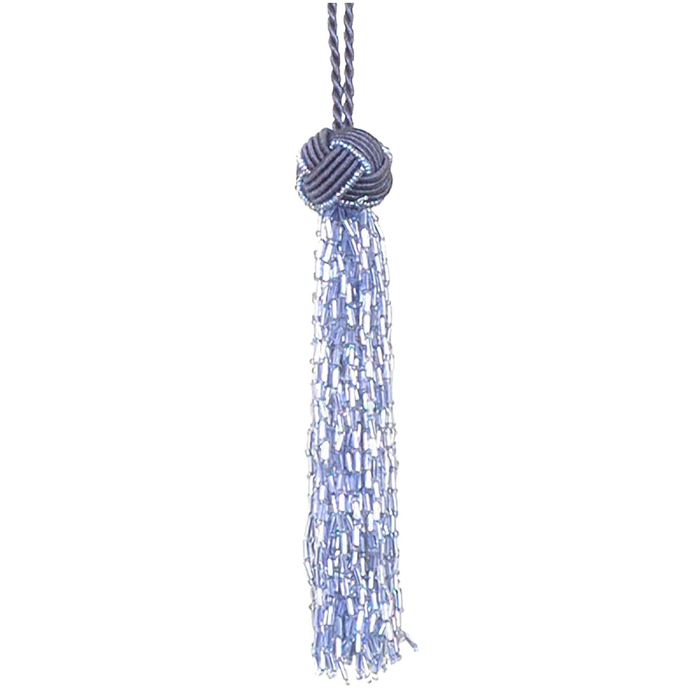 Tassel 6" Beaded Blue Topaz