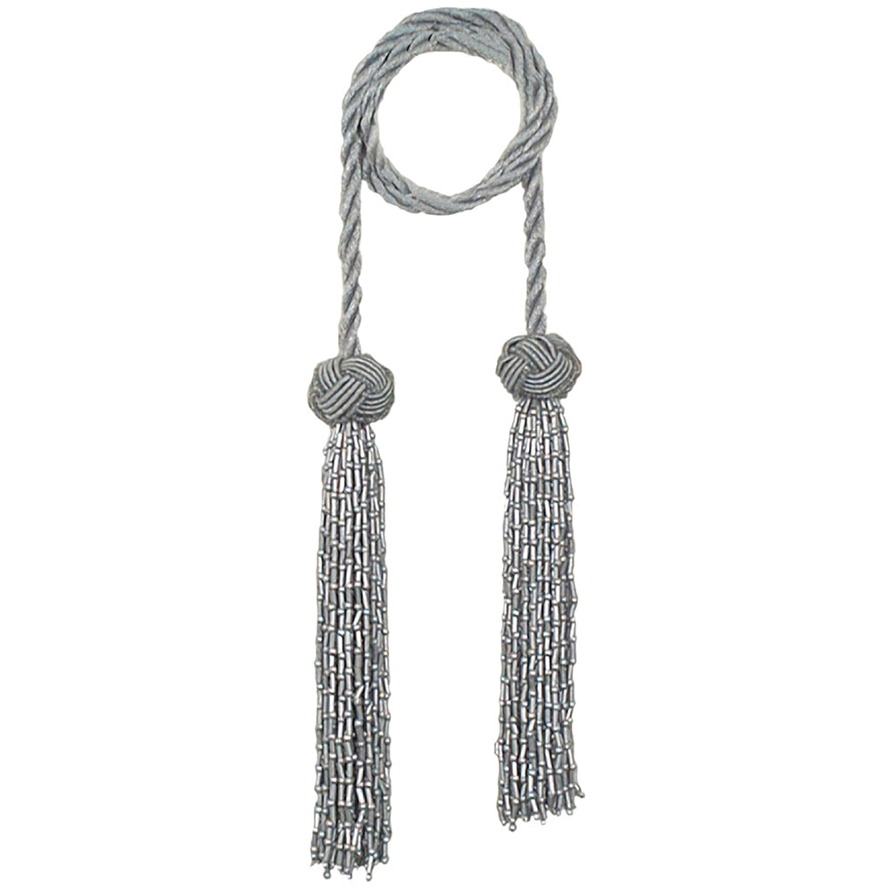 Chair Tie 24" Beaded Steel Grey