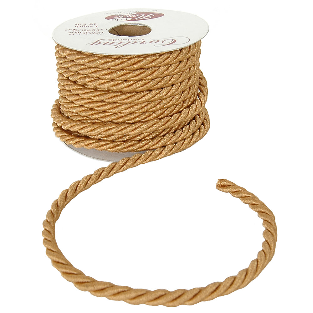 Cording 5MM - 10 yards per Roll Gold