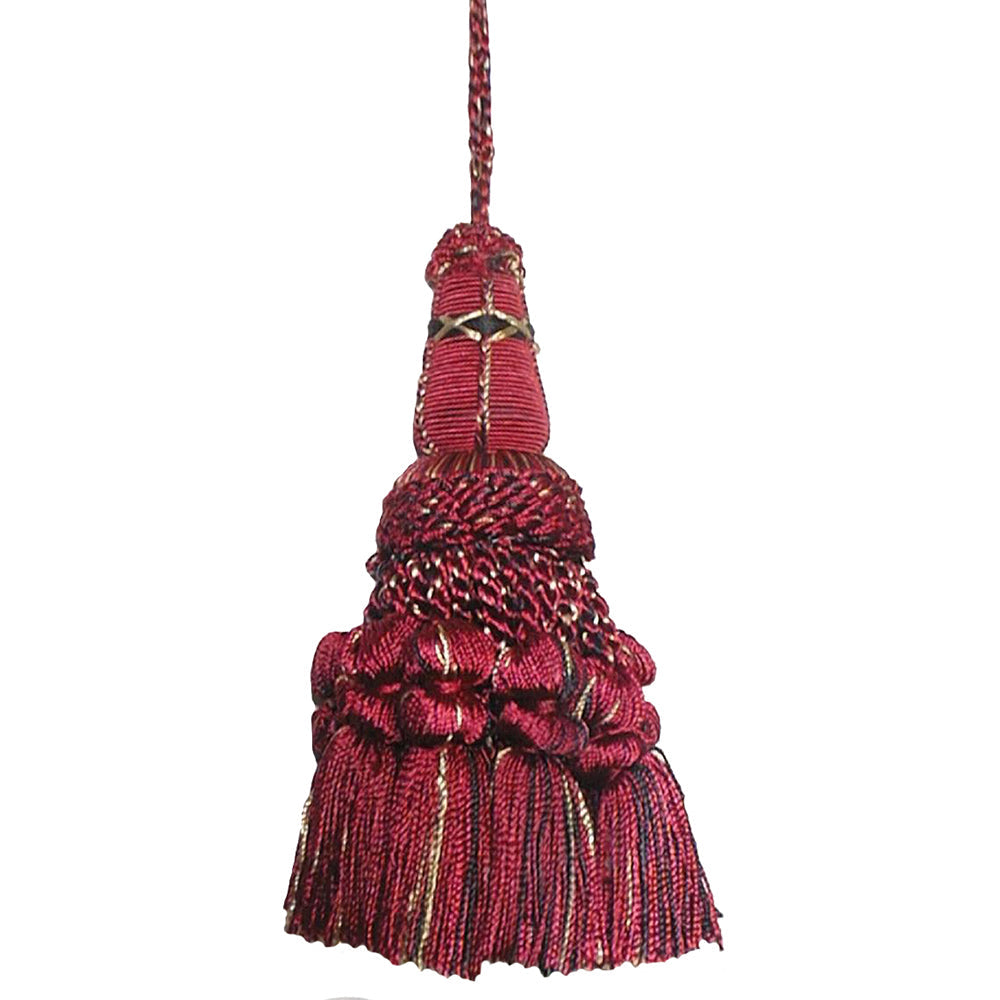 Tassel 6" Jhalar Burgundy Mix