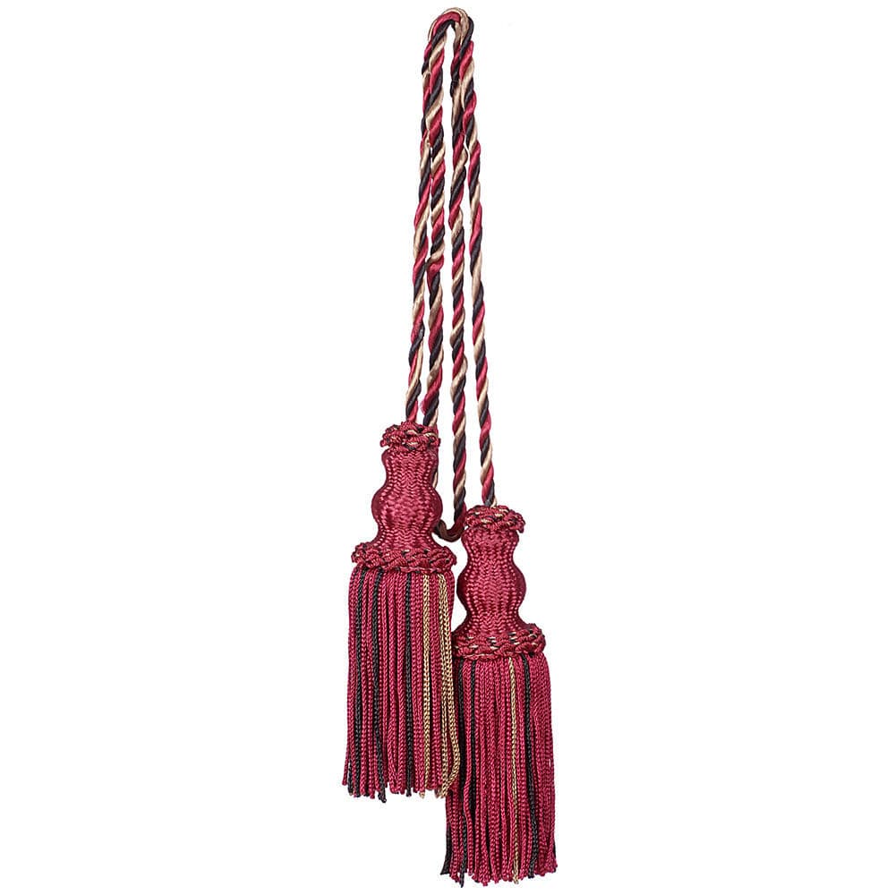 Chair Tie 24" Braided Burgundy Mix