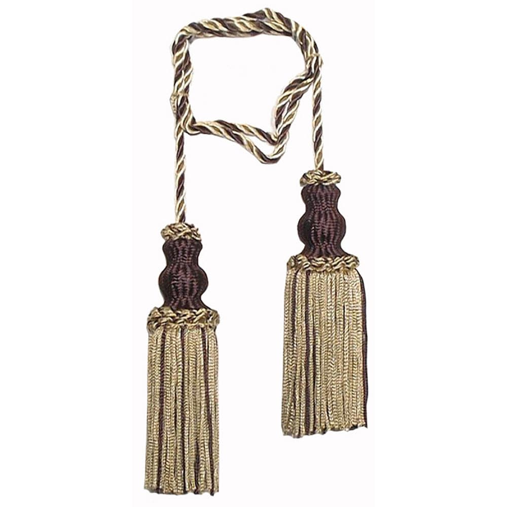 Chair Tie 24" Braided Chocolate/Beige Mix