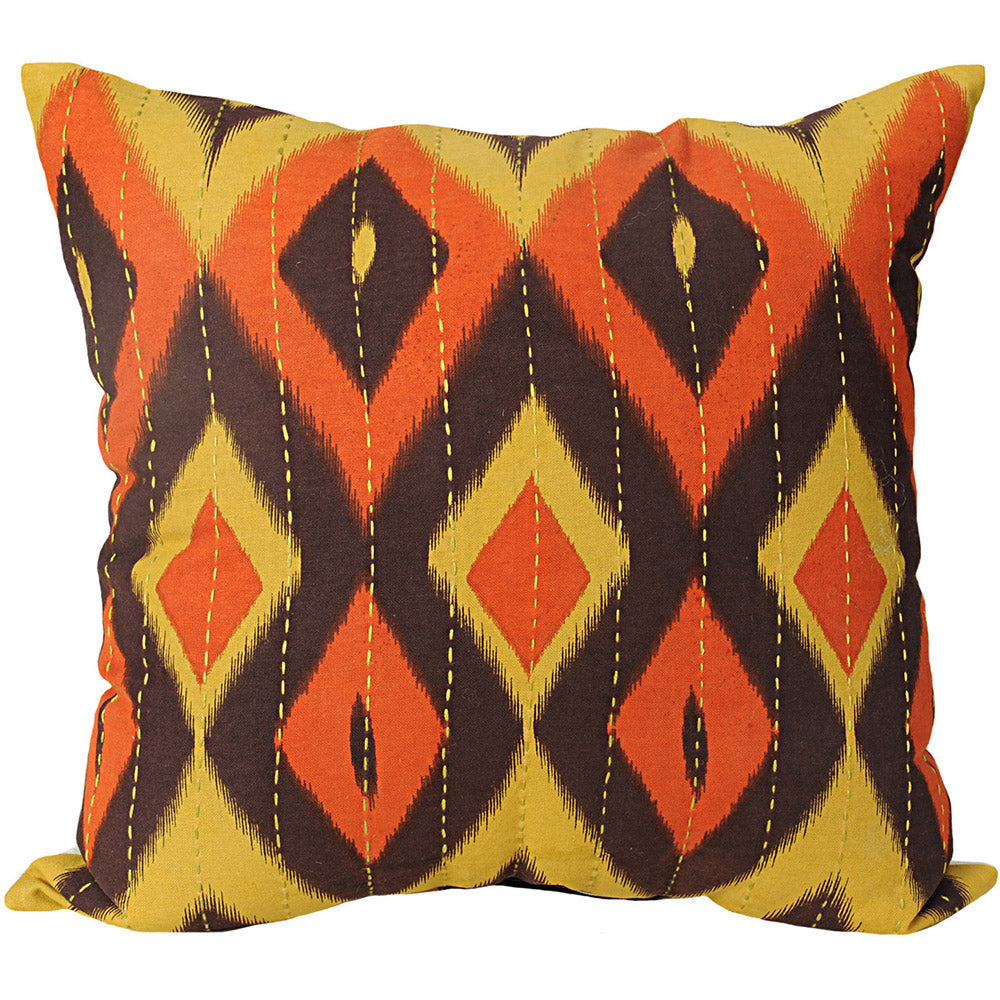 Pillow 20" Ikat Diamond Earthtone