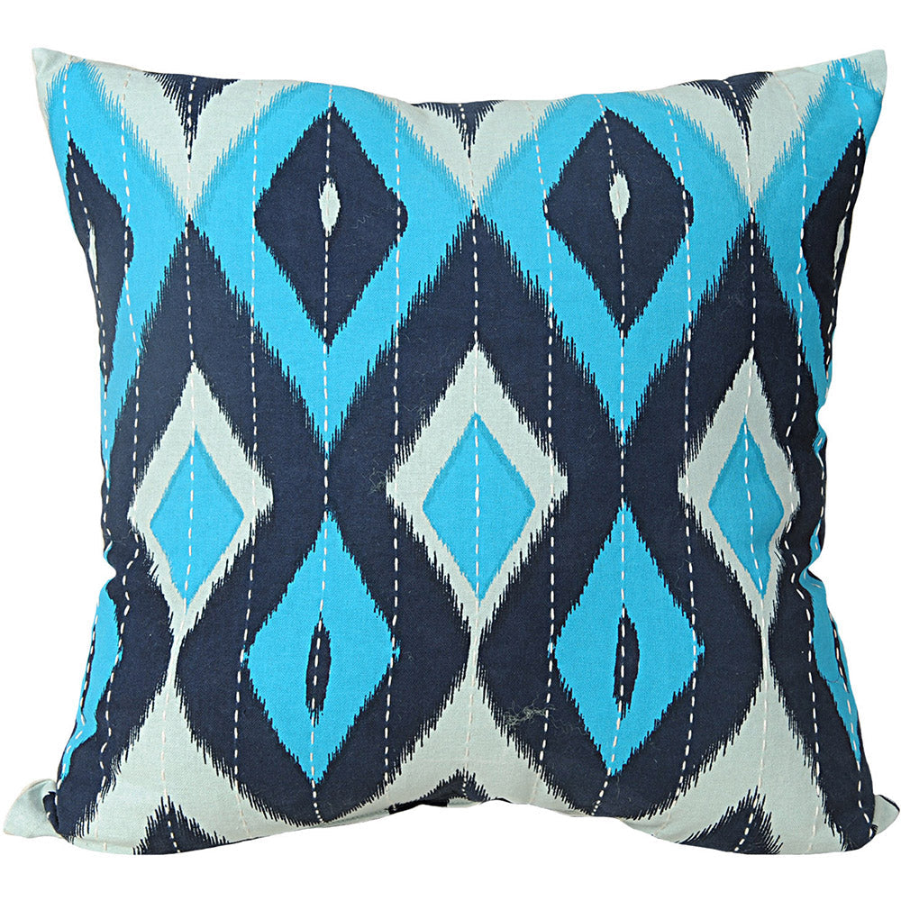 Pillow 20" Ikat Diamond Blues