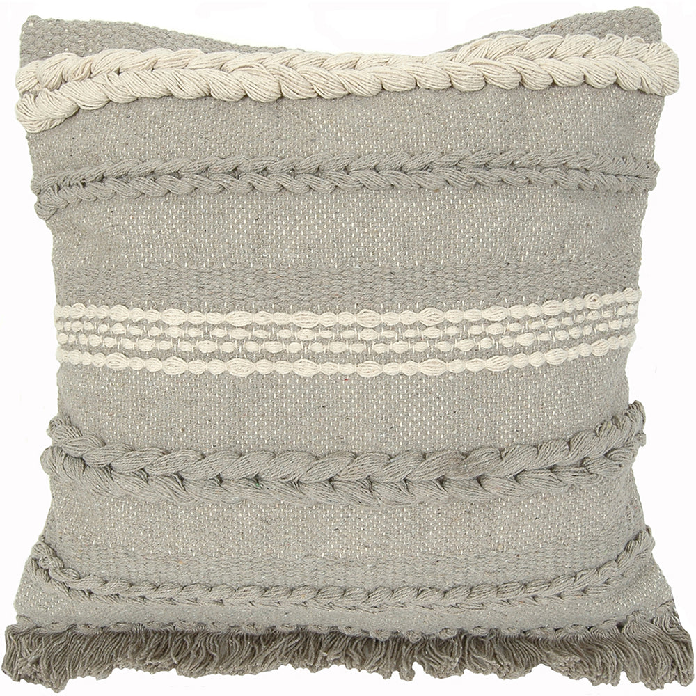 Pillow 20" Square Boho Grey