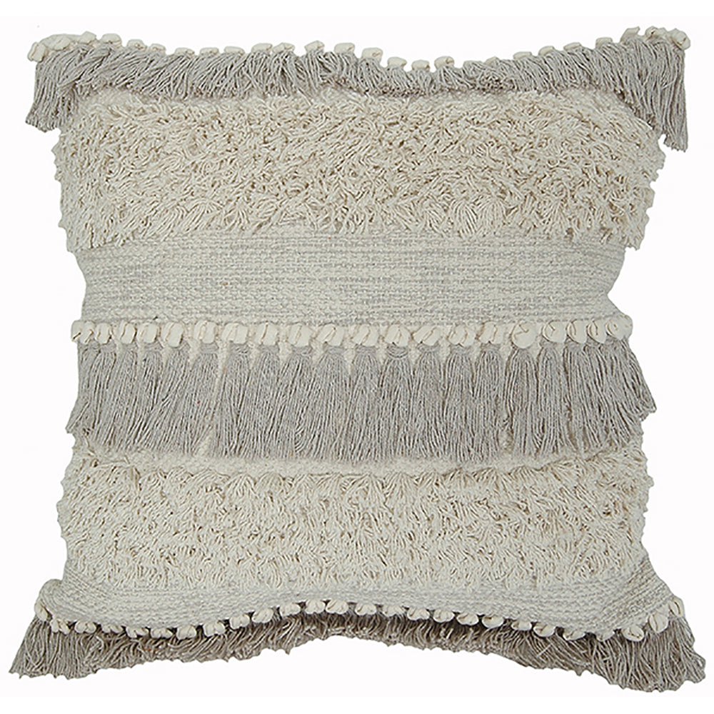 Pillow 20" Square Boho Grey