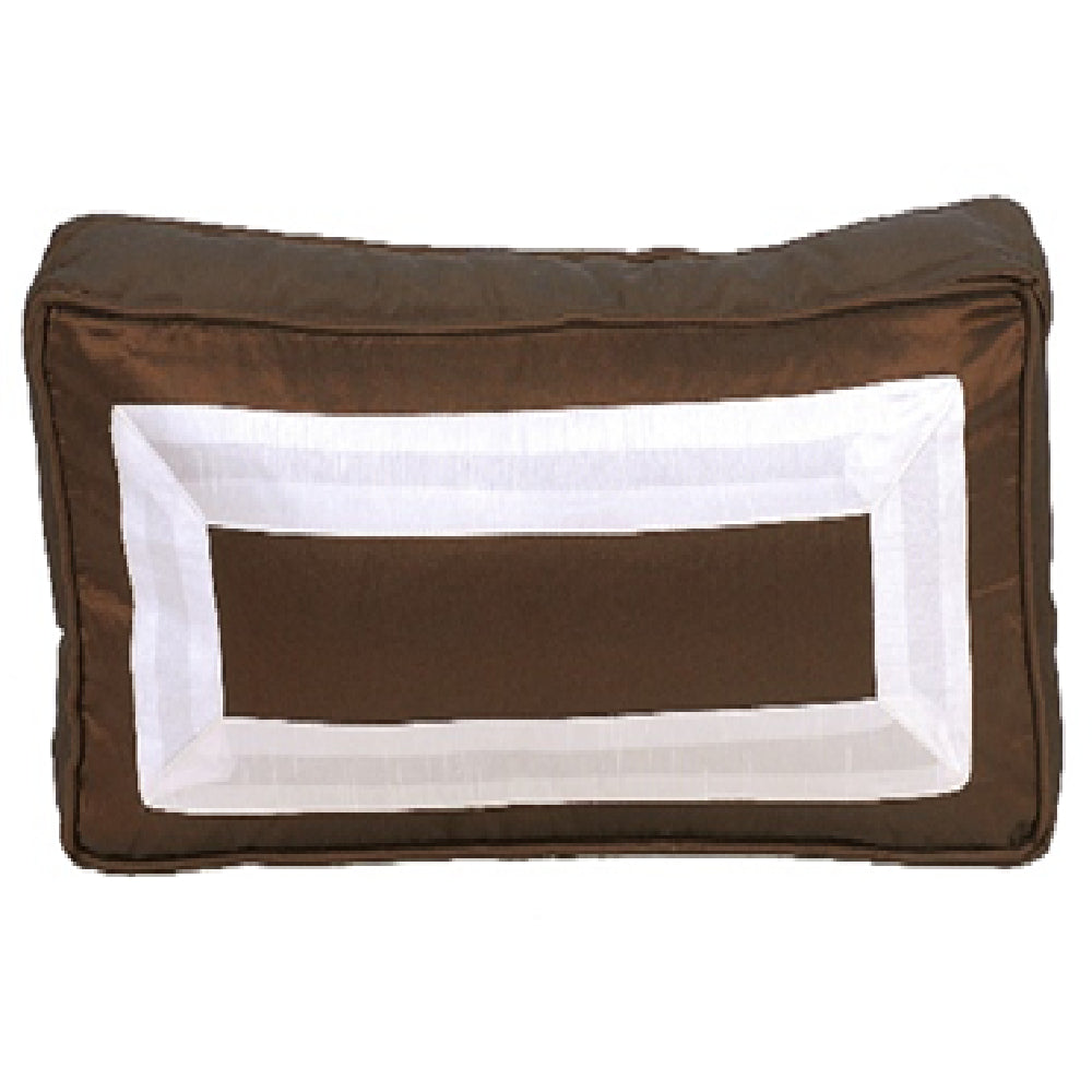 Pillow 15"x7" Rect. Ivory/Chocoalte