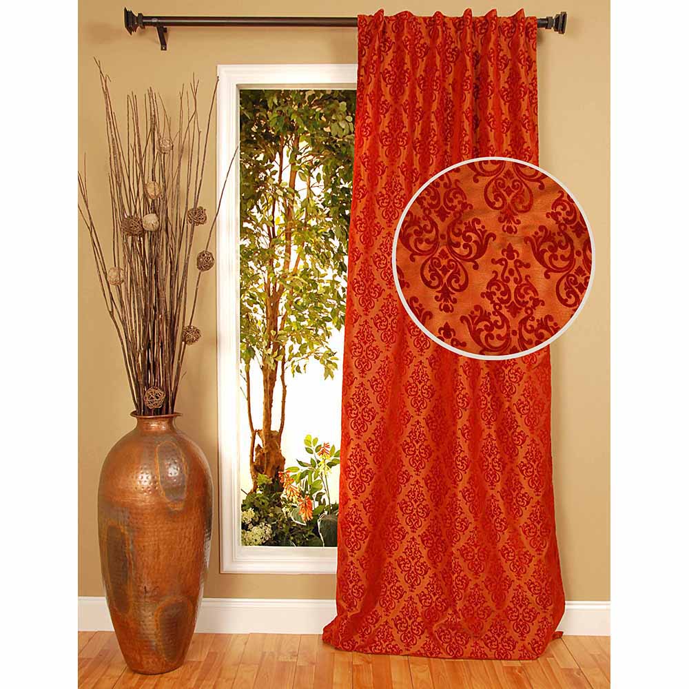 Drapery Panel 42"W x 96"L Pari Terracotta Lined