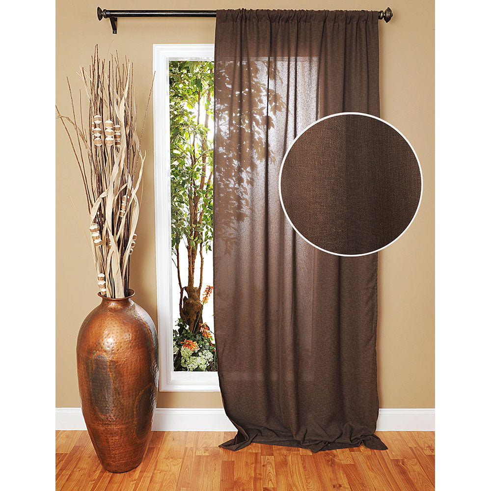 Drapery Panel 52"W x 96"L Raima Dark Brown