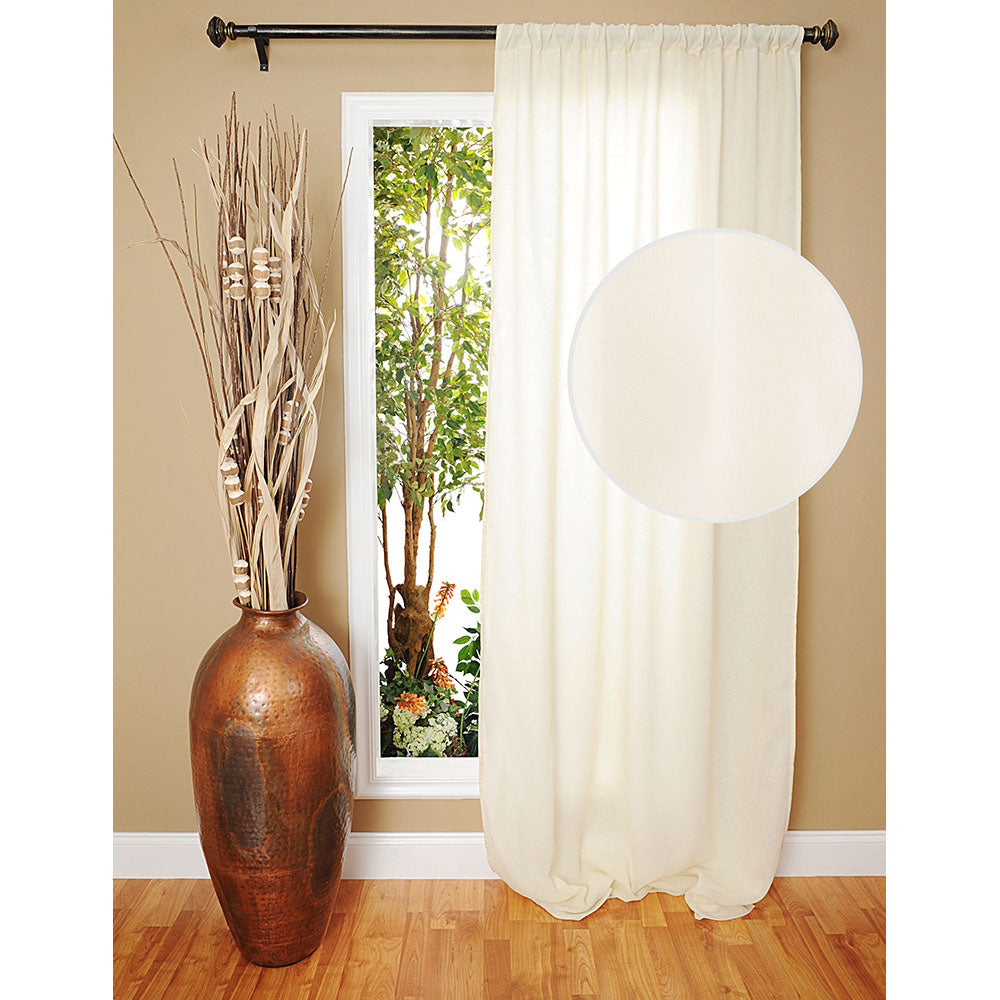 Drapery Panel 52"W x 96"L Raima Ivory