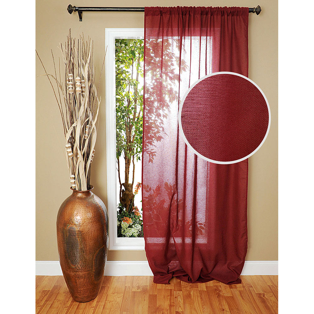 Drapery Panel 48"W x 96"L Shalin Red
