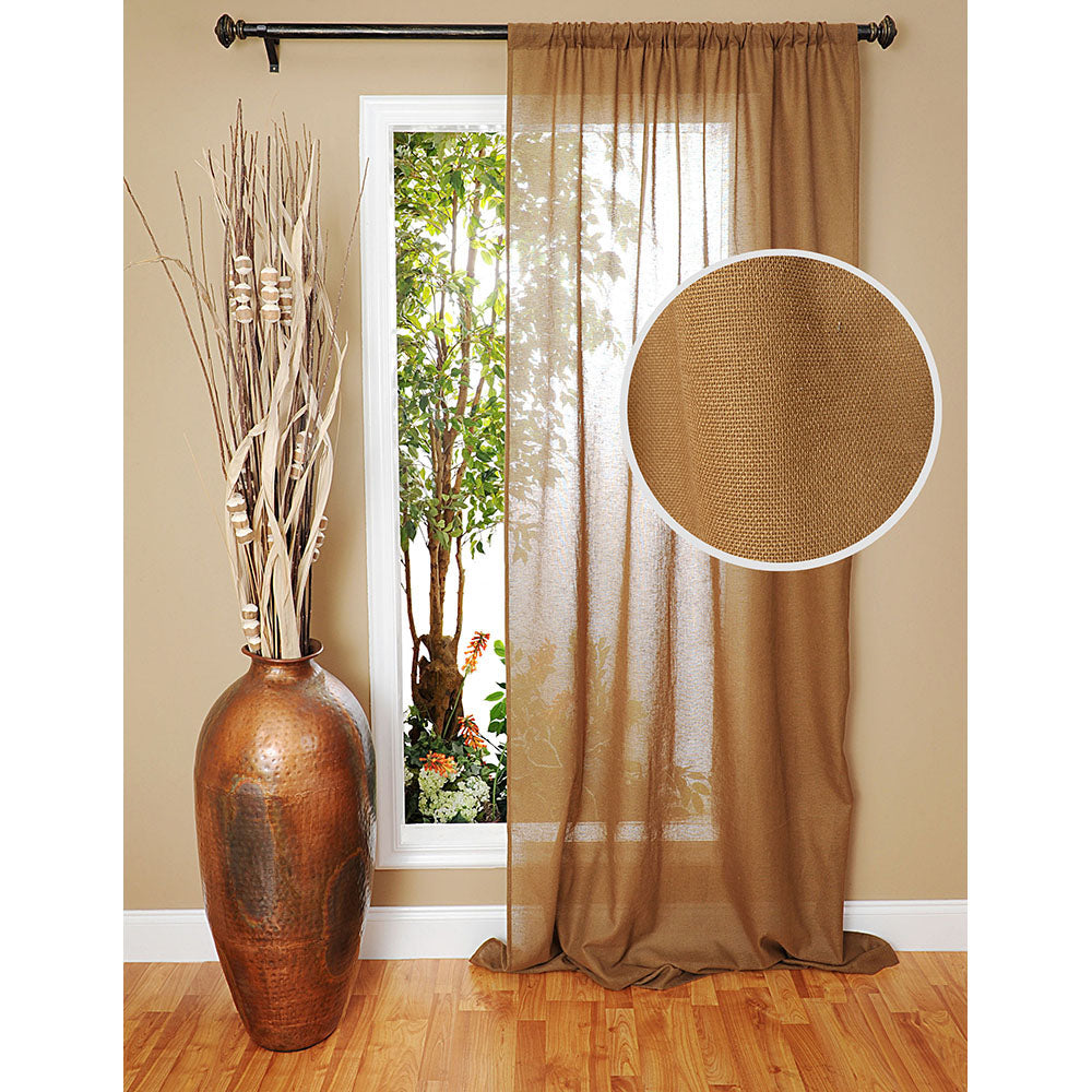 Drapery Panel 48"W x 96"L Shalin Dark Beige