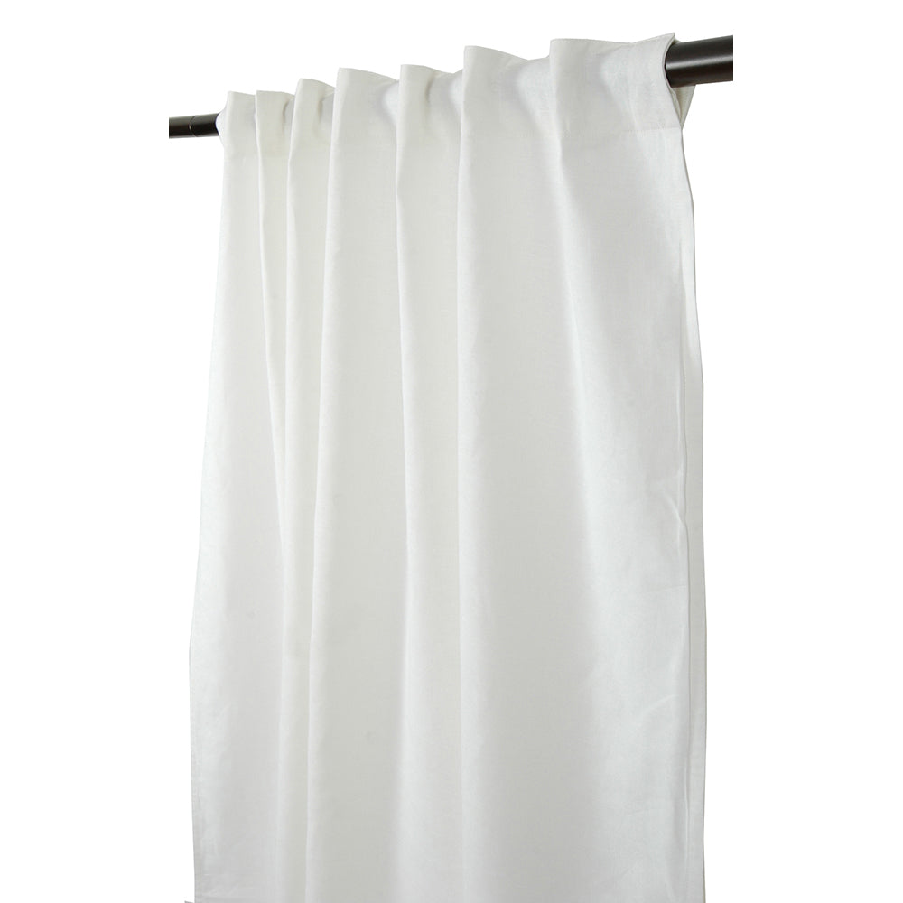 Drapery Panel 48"W x 96"L Linen White Lined