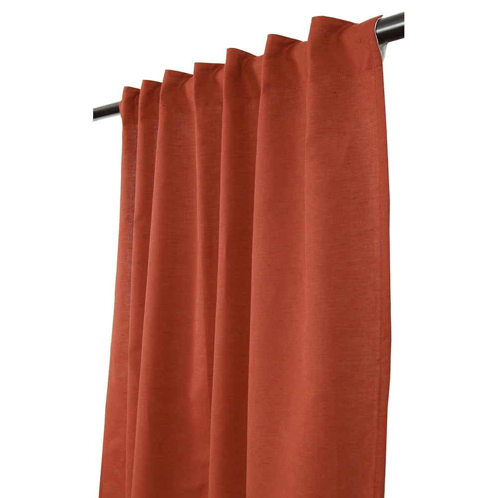 Drapery Panel 48"W x 96"L Linen Paprika Lined