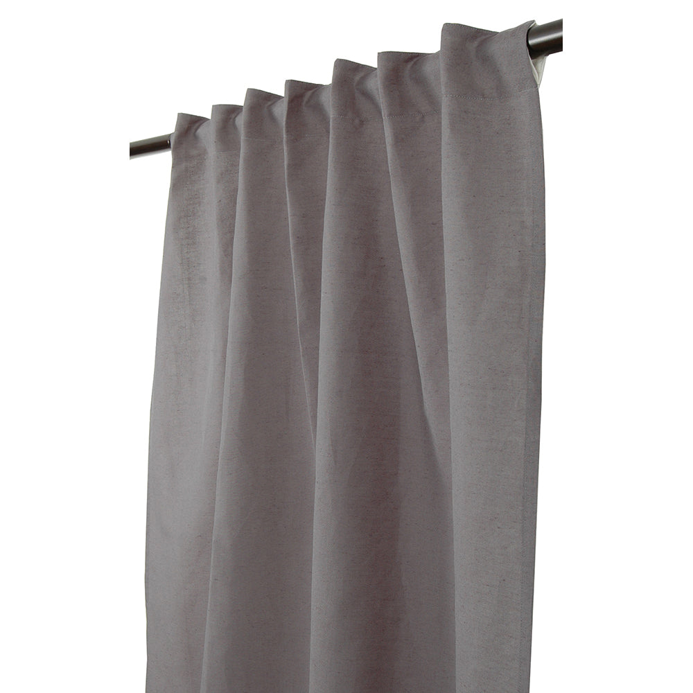 Drapery Panel 48"W x 96"L Linen Graphite Lined