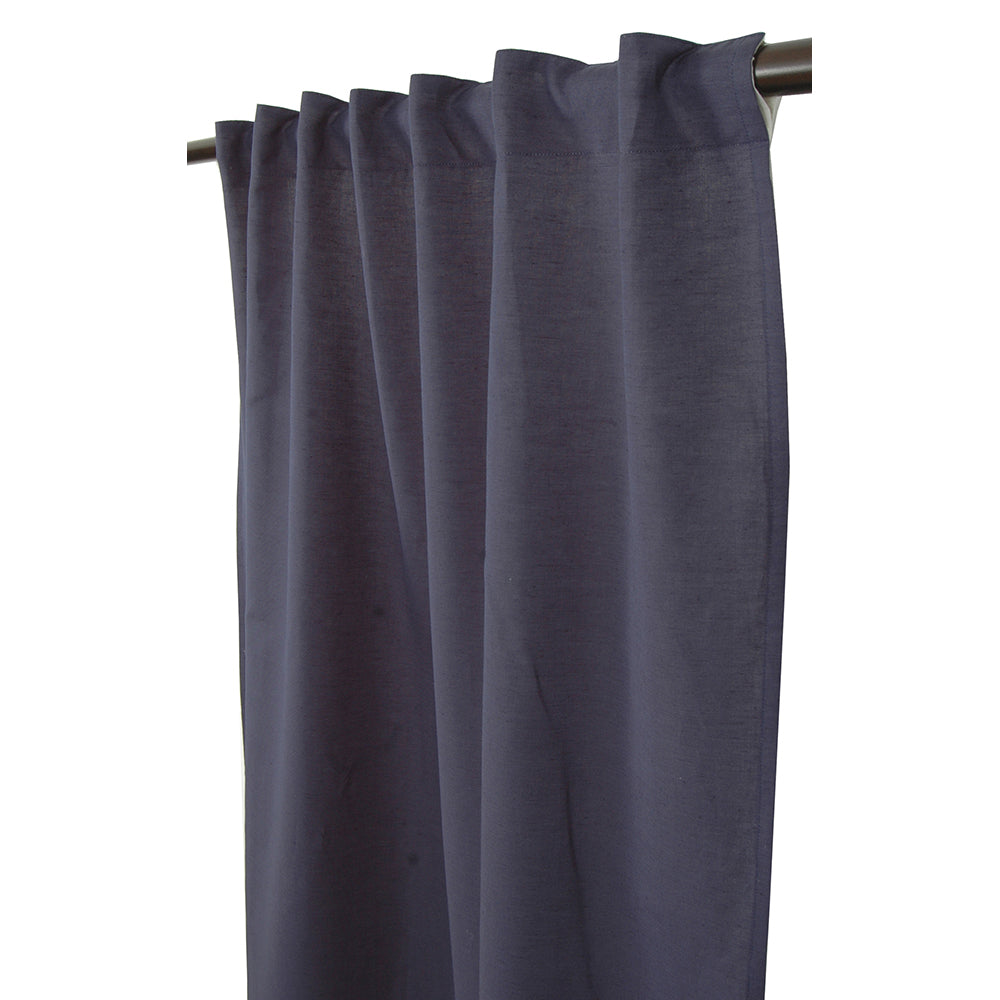 Drapery Panel 48"W x 96"L Linen Indigo Lined