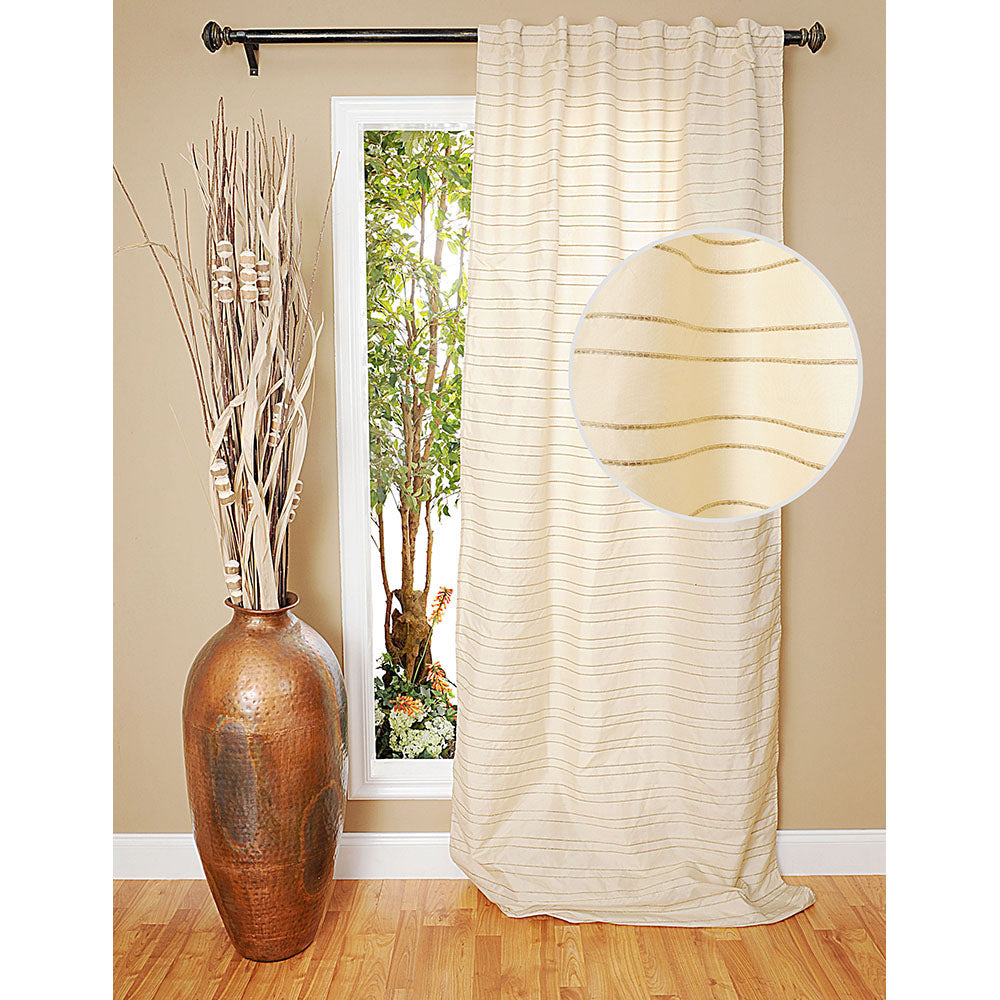 Drapery Panel 42"W x 84"L Leela Ivory Lined