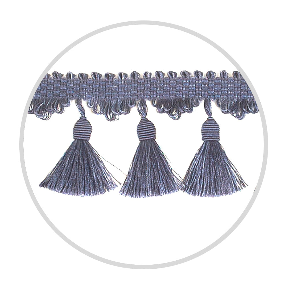 Fringe Tasseled Fancy Blue Mix