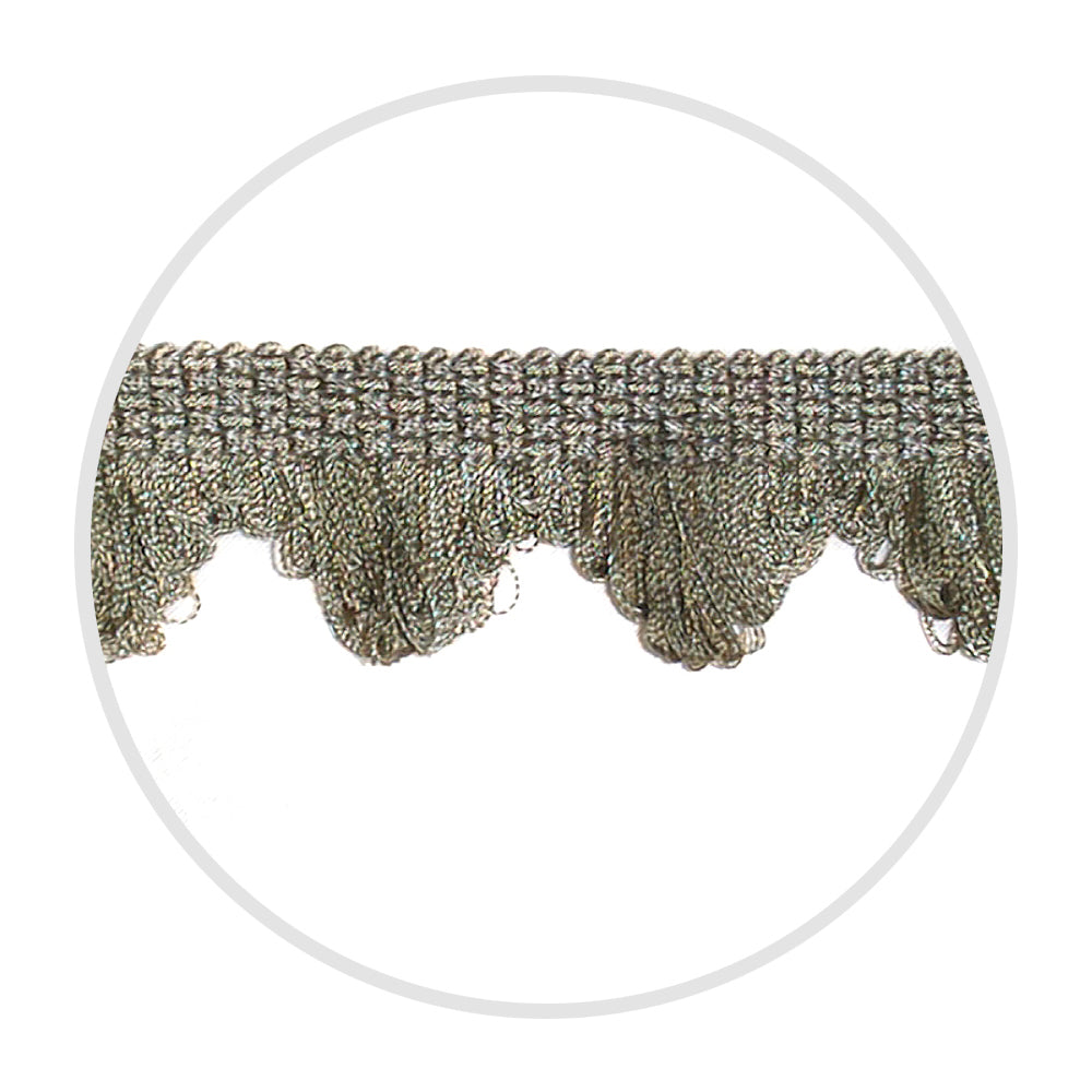 Fringe Scalloped 1.5" Earth tone Mix