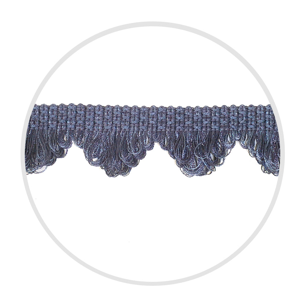 Fringe Scalloped 1.5" Blue Mix