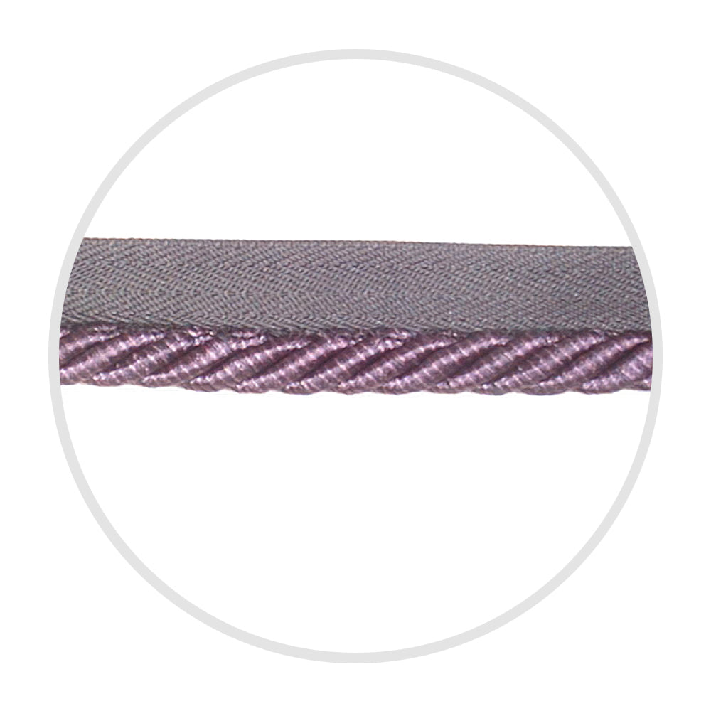 Fringe Cording with Lip 8MM Aubergine Mix