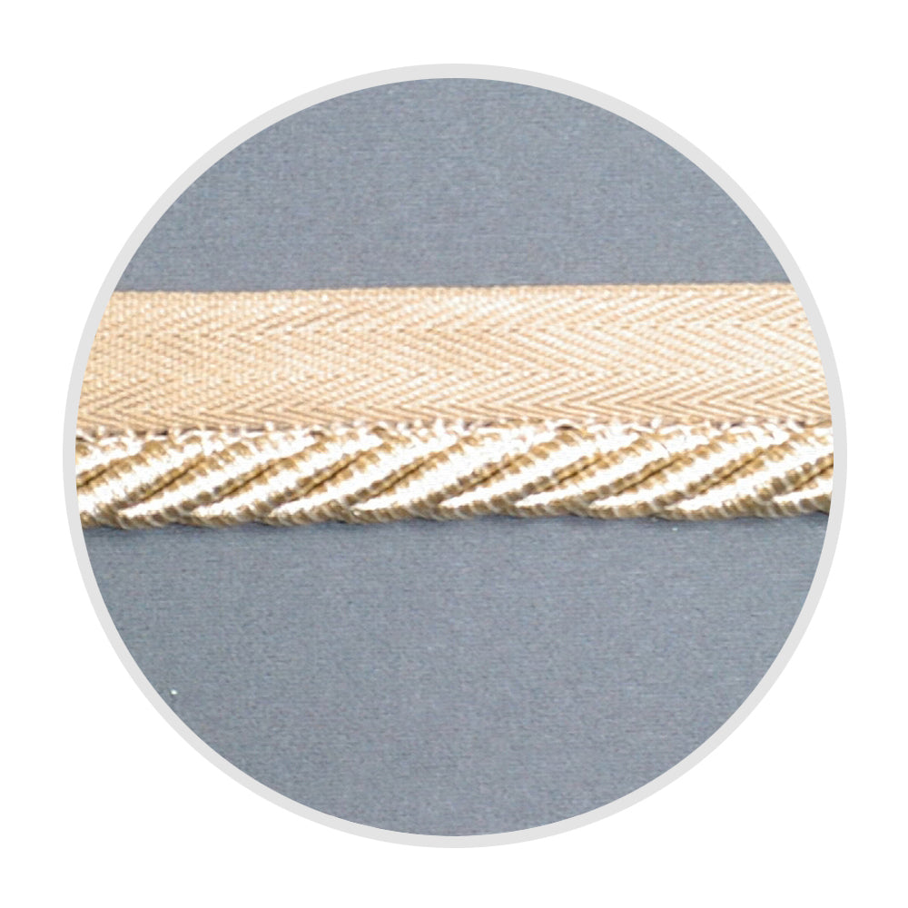 Fringe Cording with Lip 8MM Beige Mix